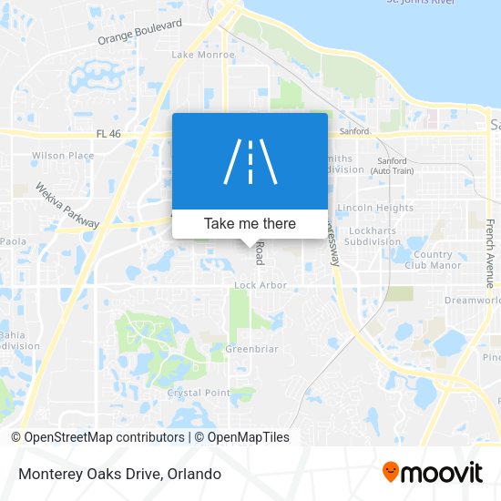 Monterey Oaks Drive map