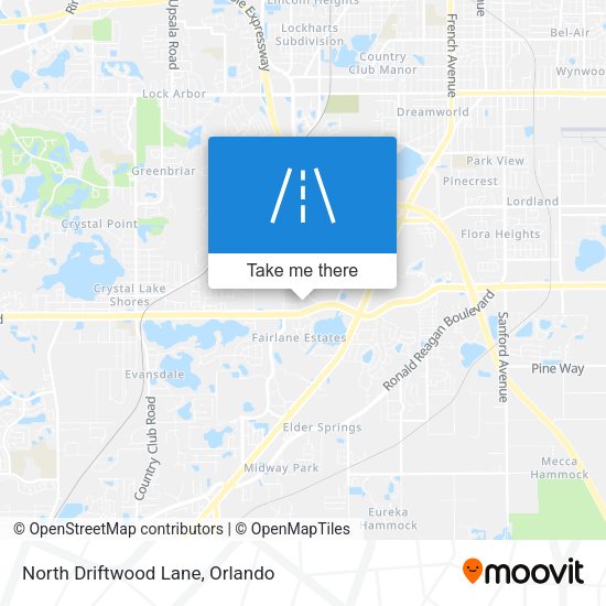 North Driftwood Lane map