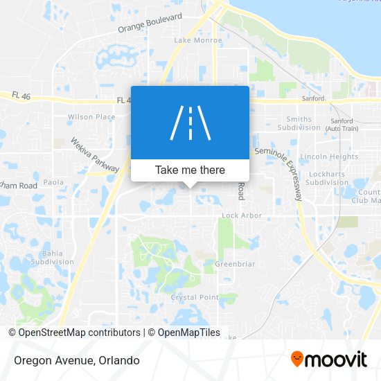Mapa de Oregon Avenue