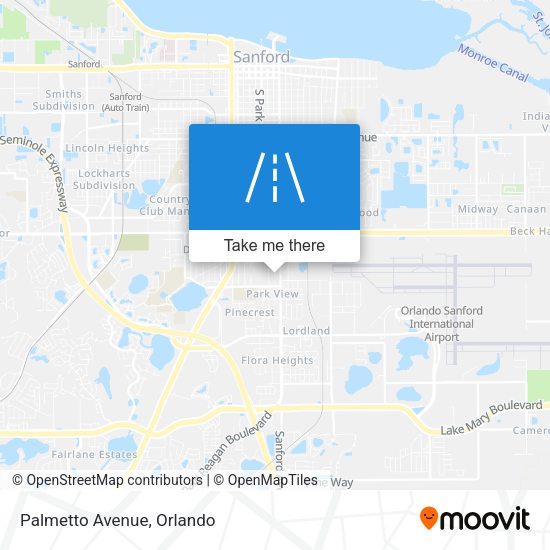 Mapa de Palmetto Avenue