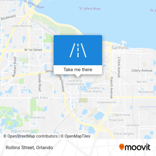 Rollins Street map