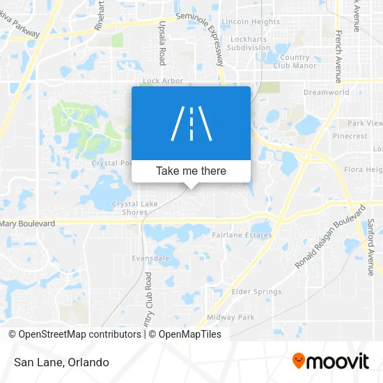San Lane map