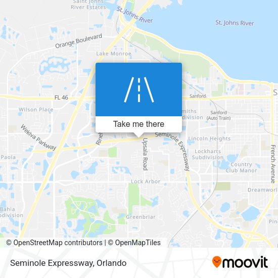 Seminole Expressway map