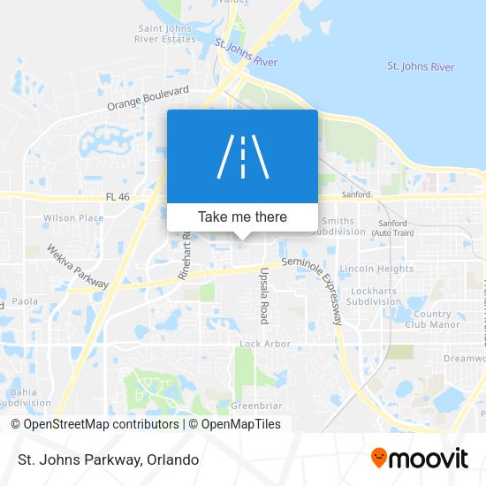 Mapa de St. Johns Parkway