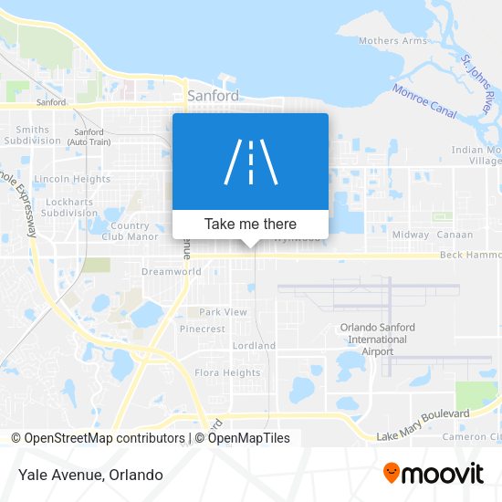 Mapa de Yale Avenue