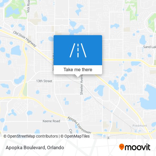 Apopka Boulevard map