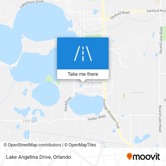 Lake Angelina Drive map