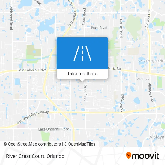 River Crest Court map