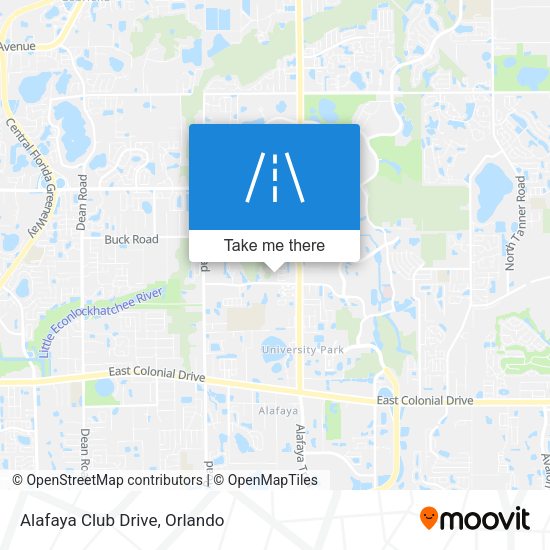 Alafaya Club Drive map