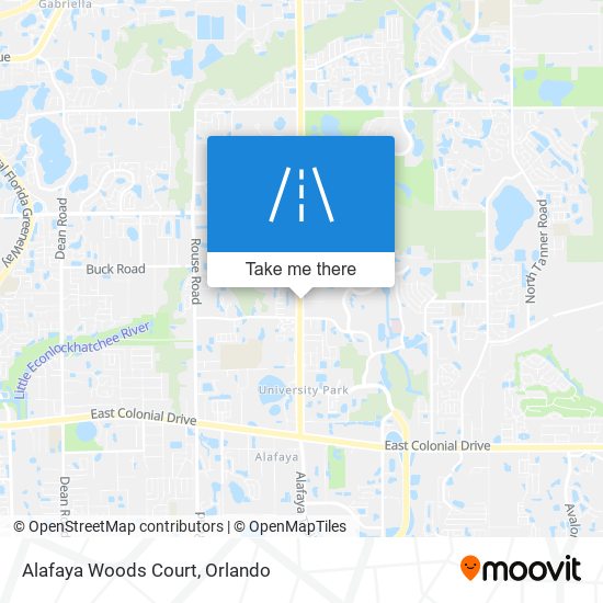 Mapa de Alafaya Woods Court