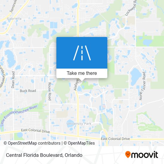 Mapa de Central Florida Boulevard