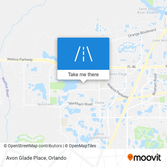 Avon Glade Place map