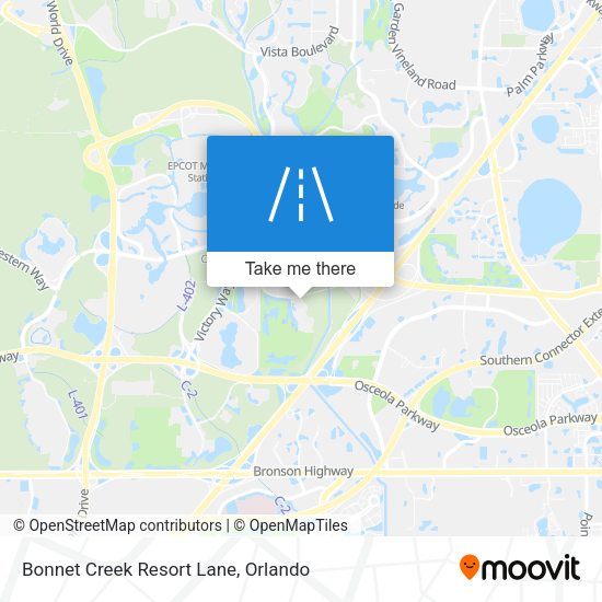 Bonnet Creek Resort Lane map
