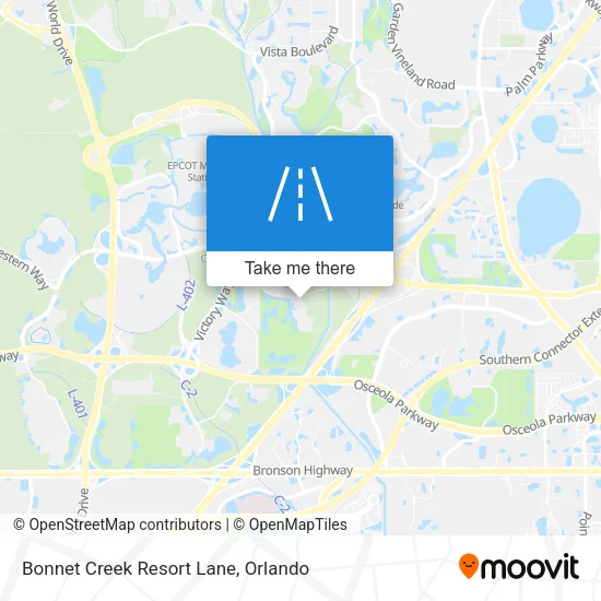 Bonnet Creek Resort Lane map