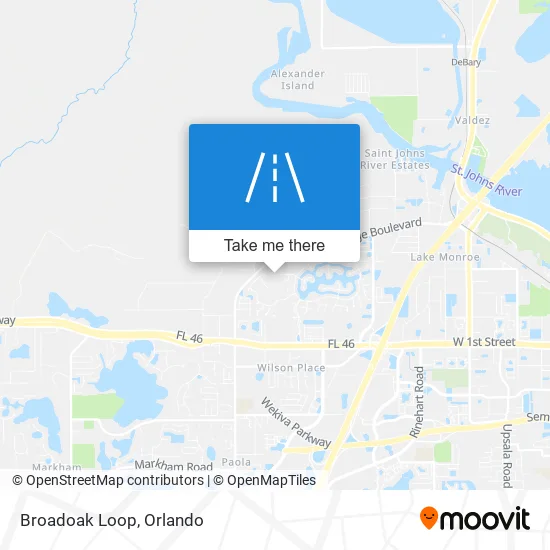 Broadoak Loop map