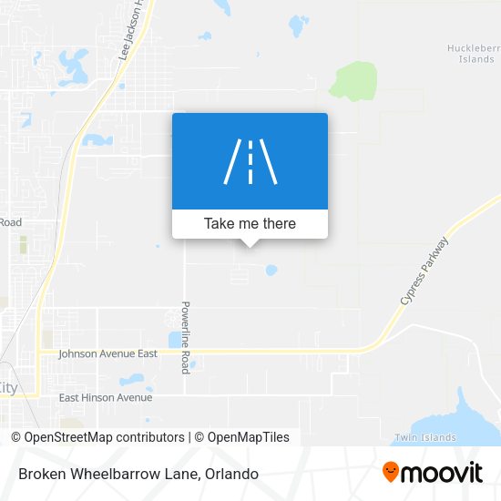Broken Wheelbarrow Lane map
