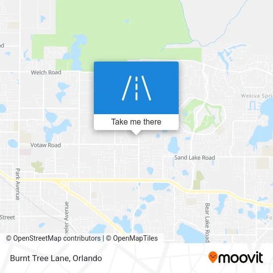 Burnt Tree Lane map