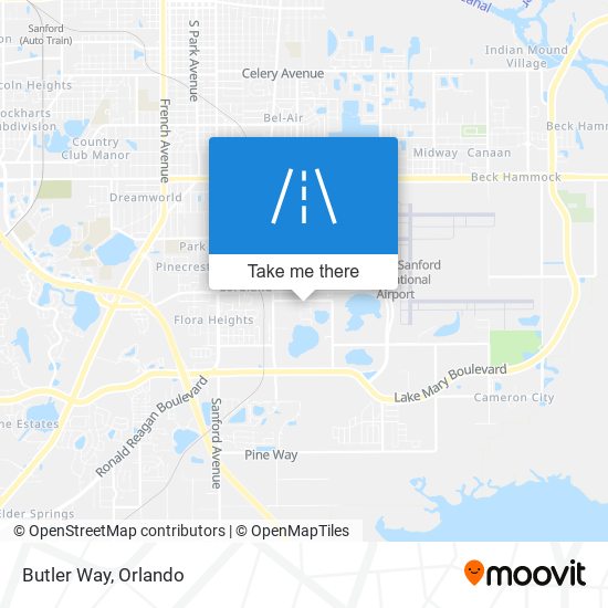 Butler Way map