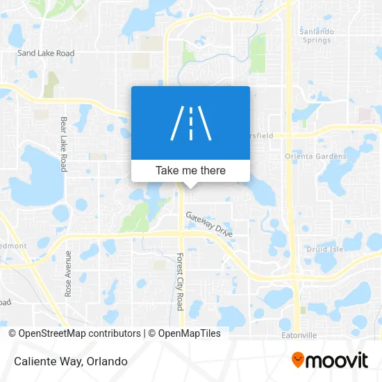 Caliente Way map