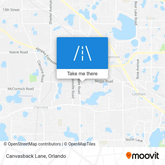 Canvasback Lane map