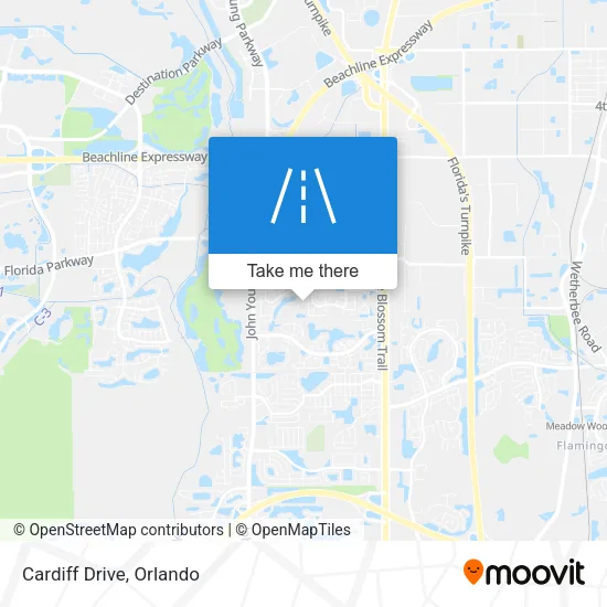 Cardiff Drive map