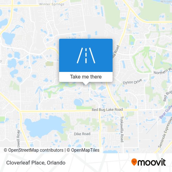 Mapa de Cloverleaf Place