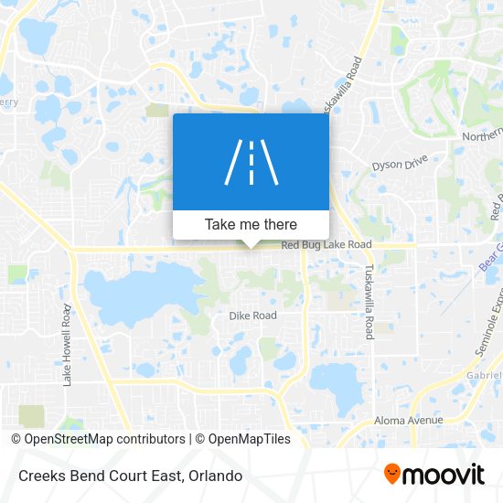Creeks Bend Court East map