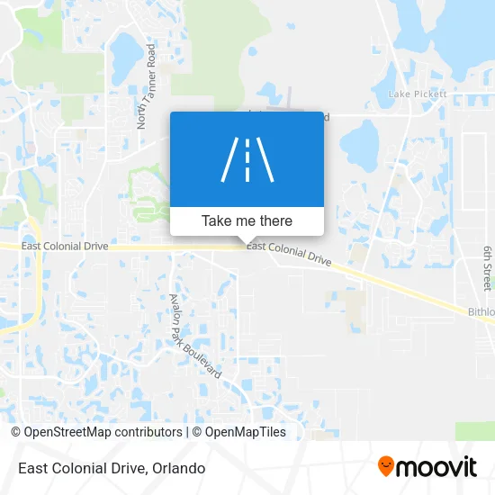 East Colonial Drive map