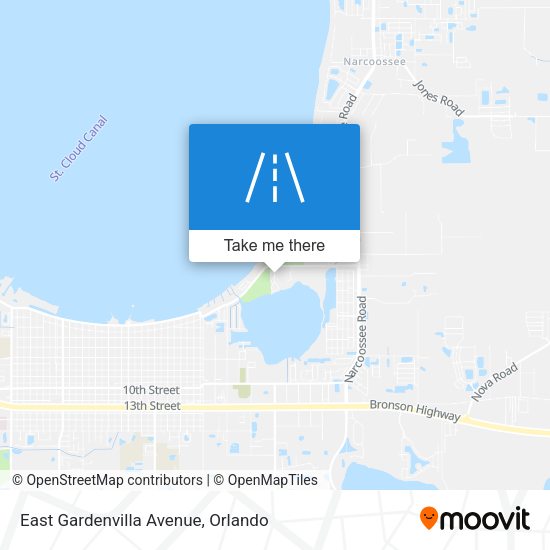East Gardenvilla Avenue map