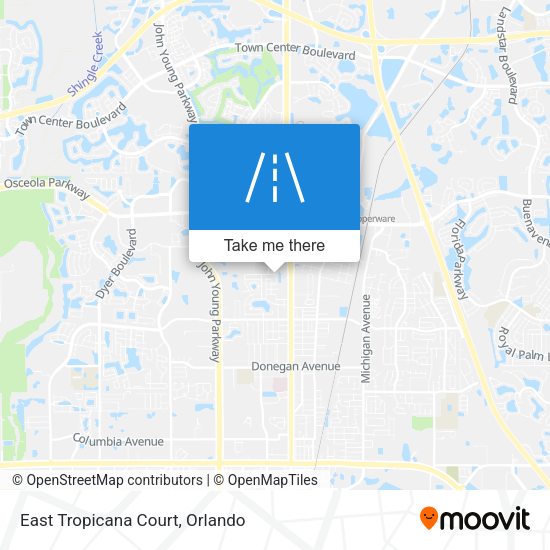 East Tropicana Court map