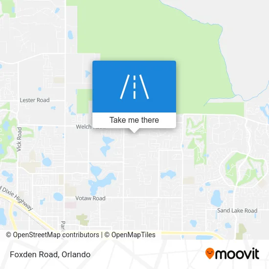 Foxden Road map