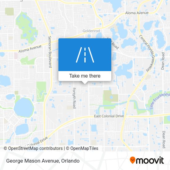 George Mason Avenue map