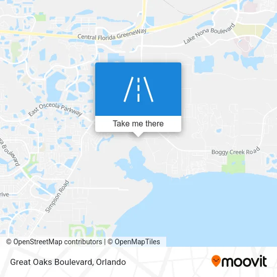 Great Oaks Boulevard map
