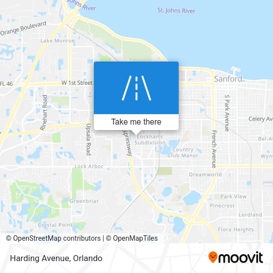 Harding Avenue map