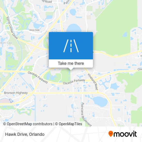 Hawk Drive map