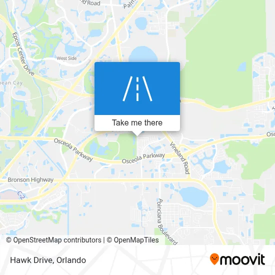 Hawk Drive map