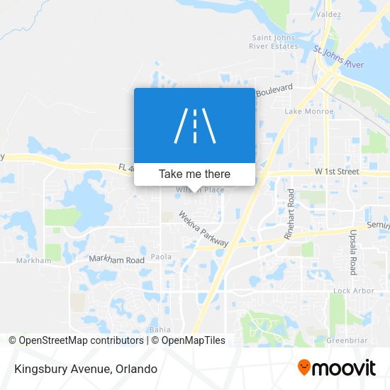 Mapa de Kingsbury Avenue