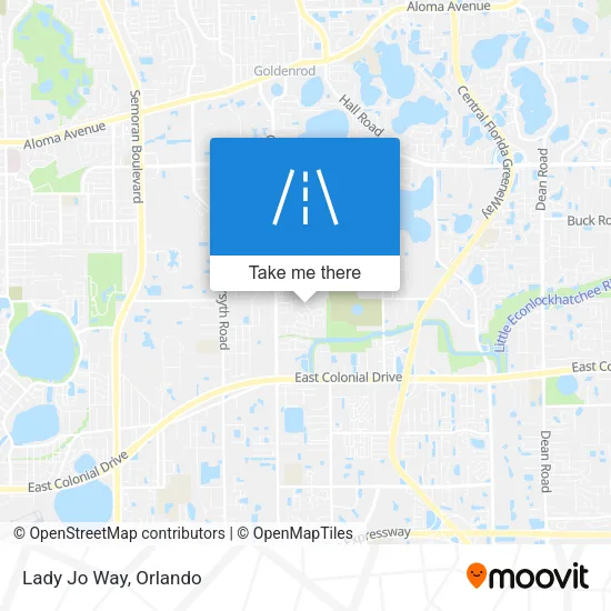Lady Jo Way map