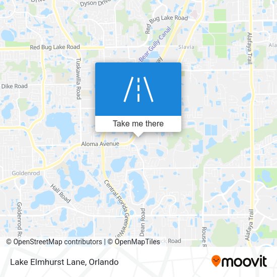 Lake Elmhurst Lane map