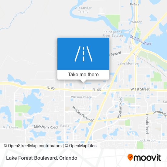 Lake Forest Boulevard map