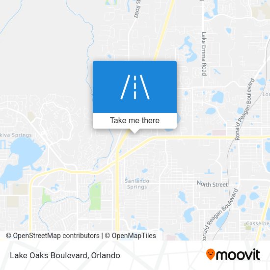 Lake Oaks Boulevard map