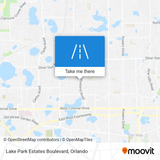 Mapa de Lake Park Estates Boulevard