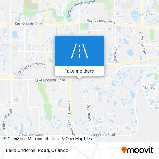 Lake Underhill Road map
