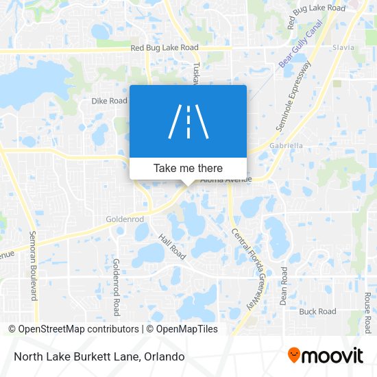 North Lake Burkett Lane map