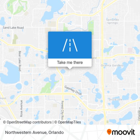 Mapa de Northwestern Avenue