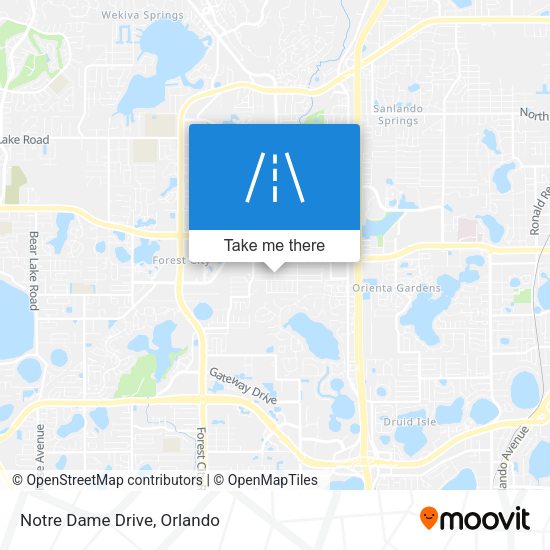 Mapa de Notre Dame Drive