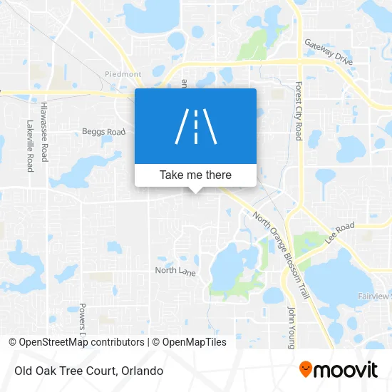 Old Oak Tree Court map