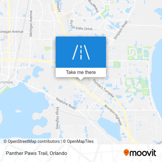Panther Paws Trail map