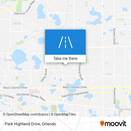Park Highland Drive map