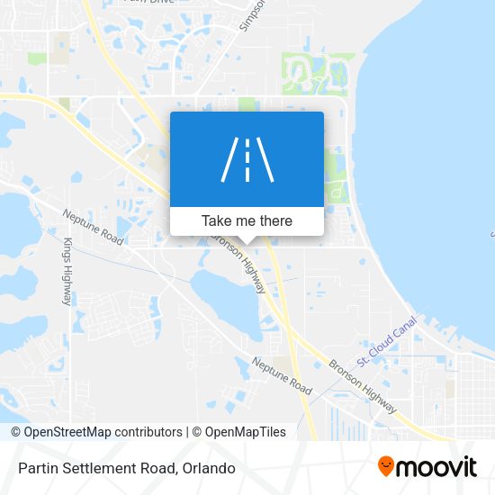 Partin Settlement Road map